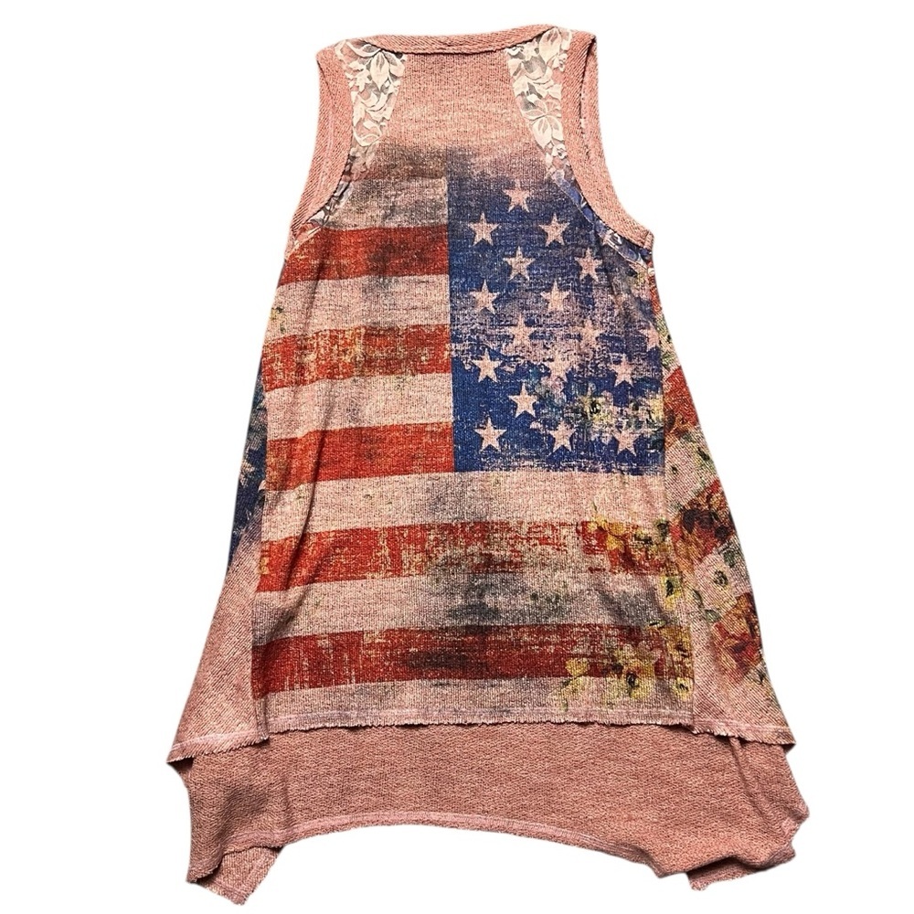 Y2K Vocal Tank Top Women’s M Made In USA Rhinestone Lace 2000s - Picture 3 of 7
